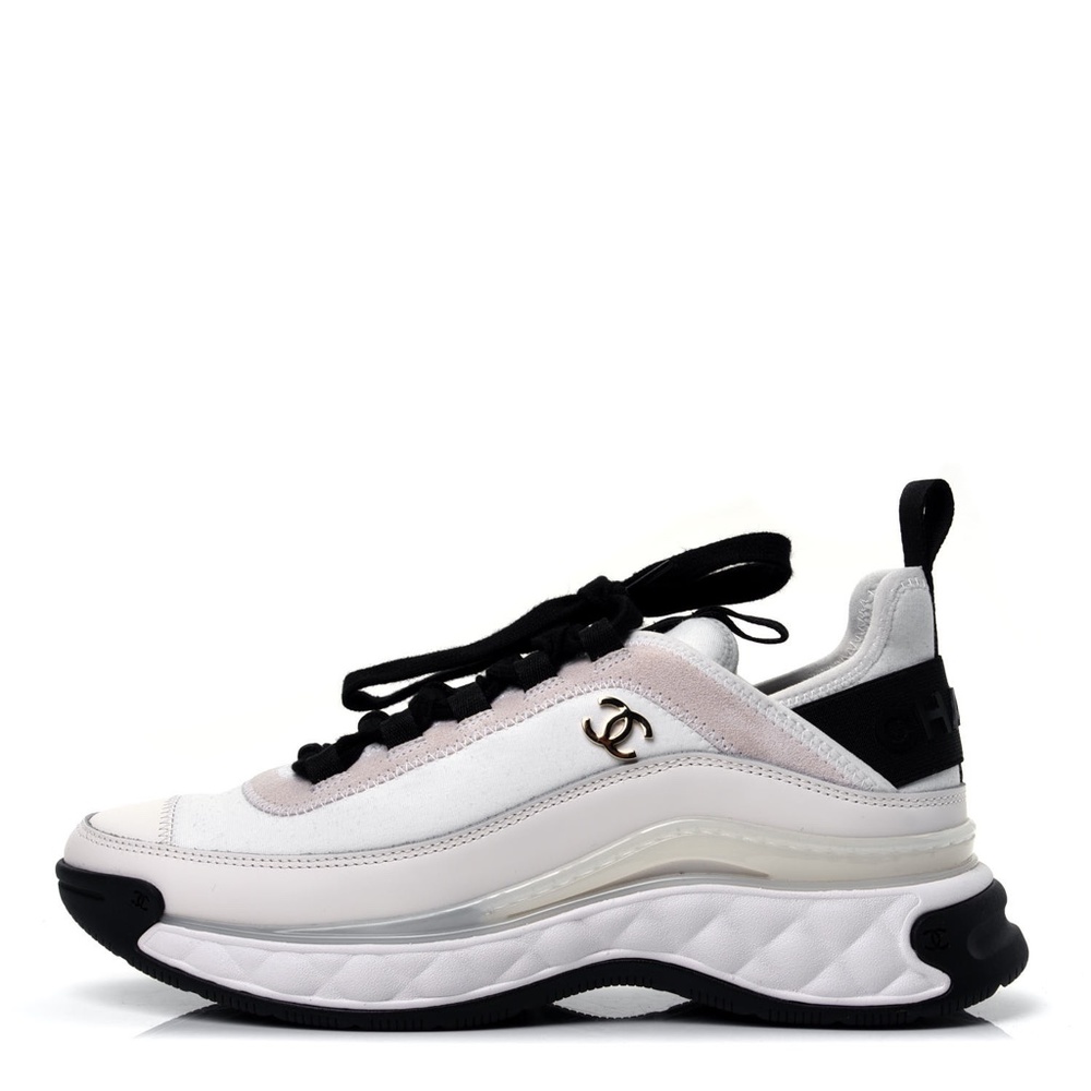 Chanel Wmns Velvet Calfskin & Mixed Fibers Sneaker 'Ivory'